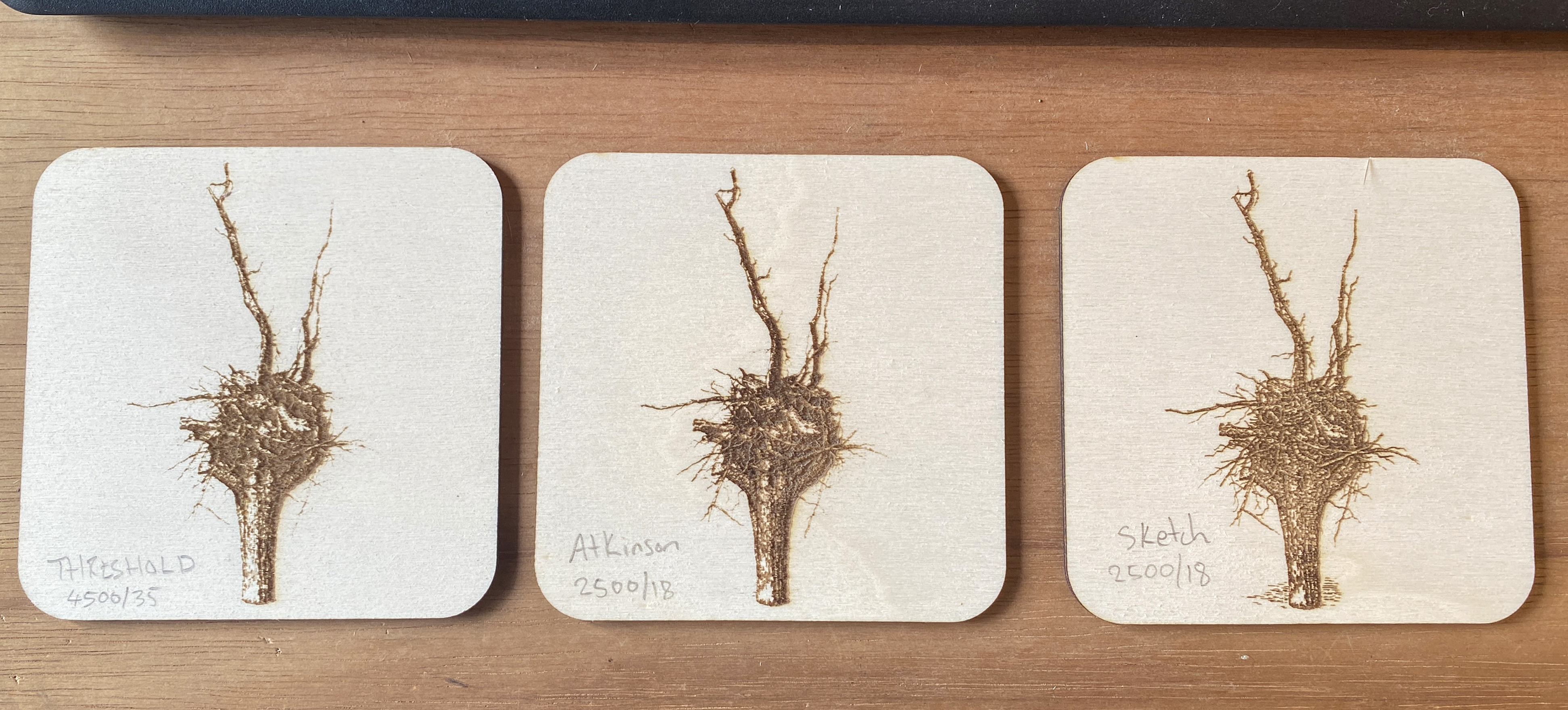 Laser engraving studies
